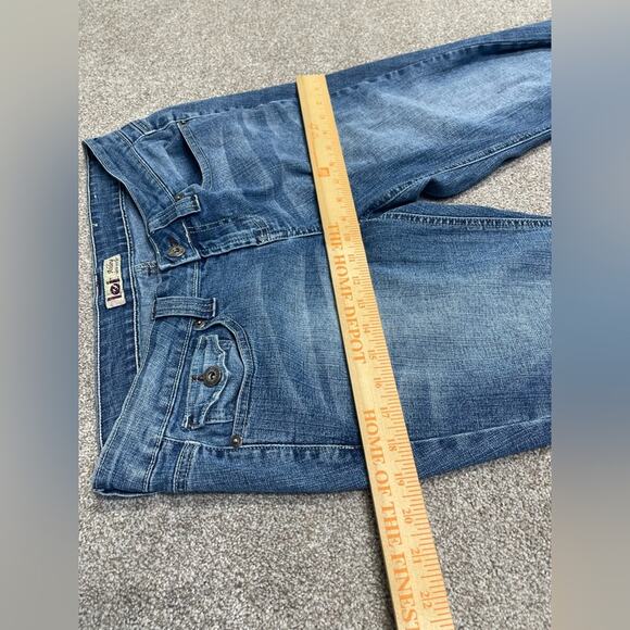 Y2K 00s grunge streetwear l.e.i Ashley ultra low rise bootcut jean 7 flip pocket - Picture 11 of 15